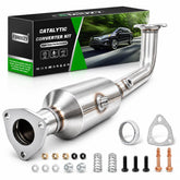 FOMIUZY front catalytic converter front view shows fitment and protection
