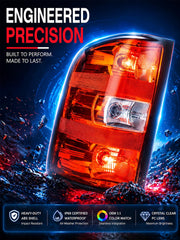FOMIUZY tail lights installed on a Silverado demonstrating seamless factory match