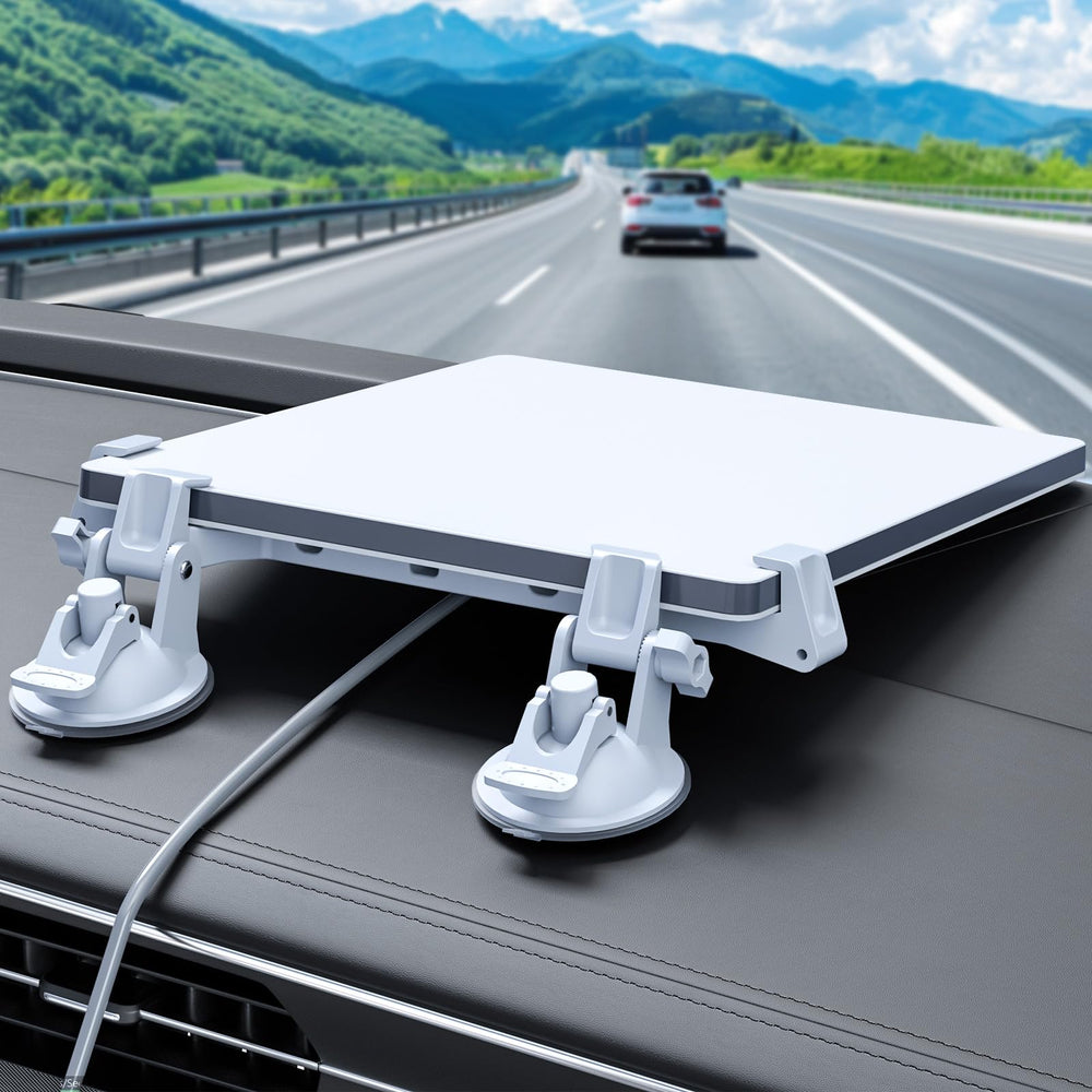 FONKEN front view of Starlink Mini mount showing secure fit and easy access