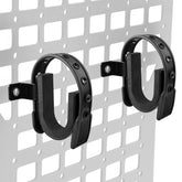Forccord front view of two metal gun rack mounts showing secure fit and durability