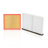 Forccord front packaging showing cabin and engine filters, clear product protection