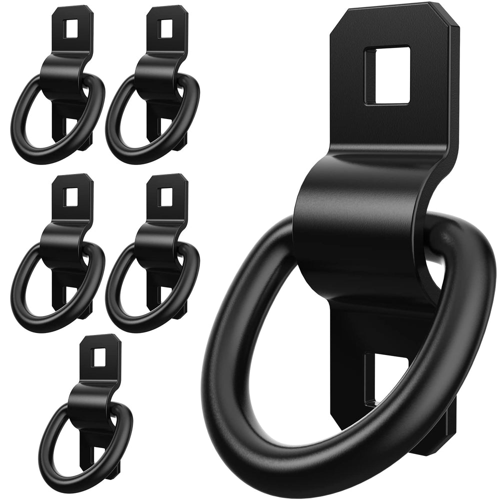 ForoGore front view of six D rings showing compact, ready-to-mount anchors and durable finish