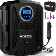 FORTEM front view of air compressor showing compact design and controls