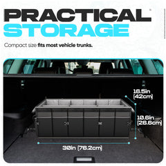 FORTEM in-use with groceries organized to prevent spills and shifting