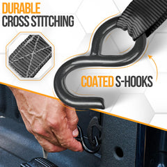 FORTEM coated S-hook detail showing corrosion-resistant finish for long-term outdoor use