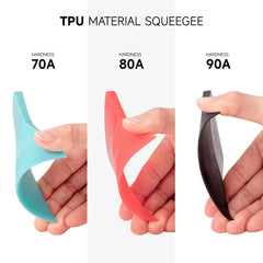 FOSHIO close-up of TPU blade edge highlighting scratch-free precision