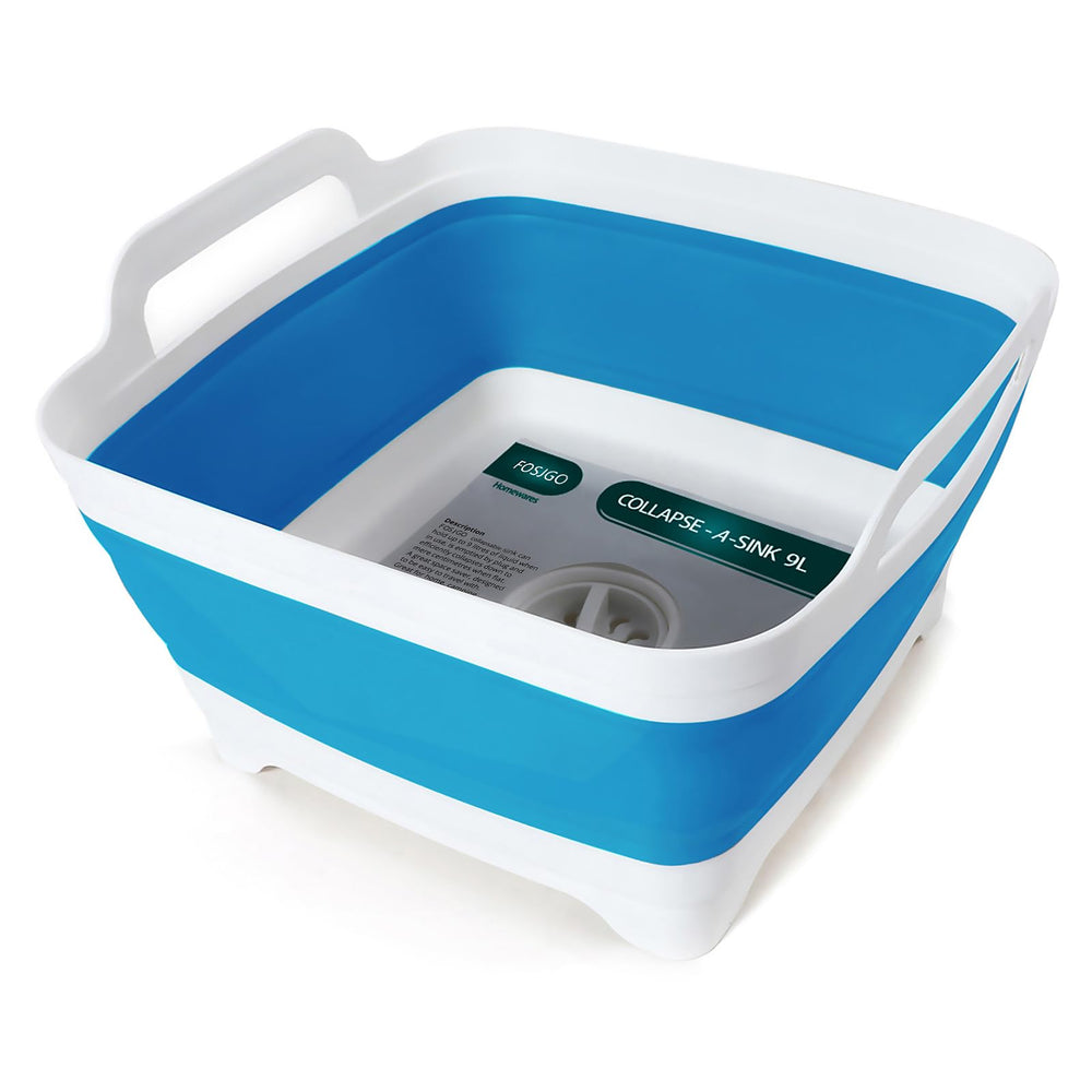 FOSJGO collapsible basin front view showing stable rim and compact design benefit