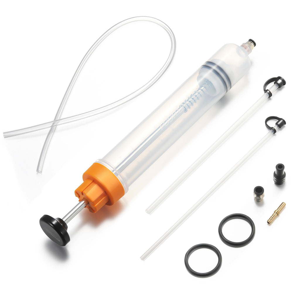 FOUR UNCLES syringe front view showing durable body and capacity for quicker transfers