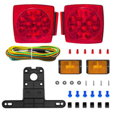 fouwick front view LED trailer lights showing bright, DOT-compliant visibility