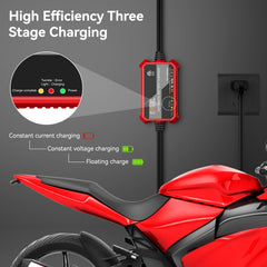 FOVAL charger side profile showing long cables for flexible reach