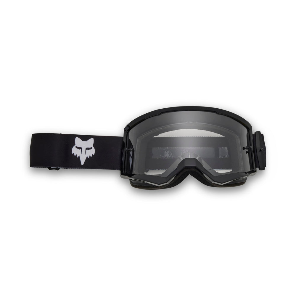 Fox Racing main goggle front view showing wide viewport and clear vision benefit