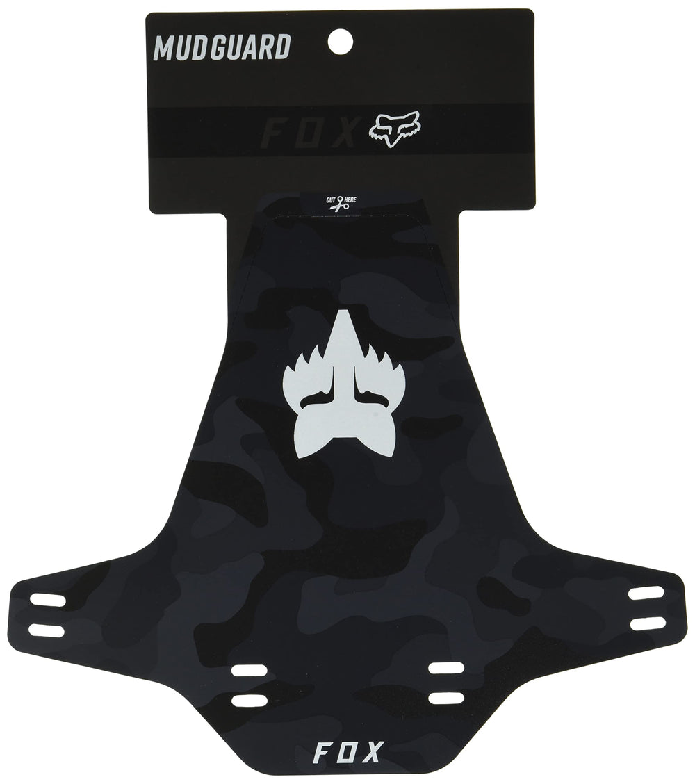 Fox Racing mud guard front view showing coverage and less spray
