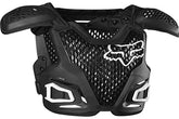 Fox Racing Youth R3 front view showing black chest plate and secure fit for protection