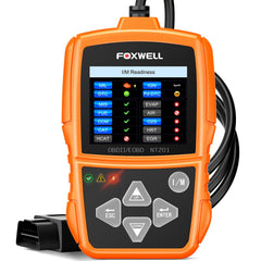 FOXWELL NT201 front view showing compact case and connector for easy storage and use