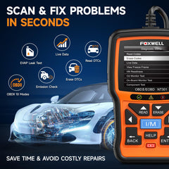 FOXWELL NT301 live data graph on screen for real-time engine insight benefit