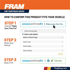 FRAM CA11450 top view showing frame seal for reliable fit