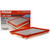 FRAM CA9401 front packaging showing product and benefit of reliable filtration