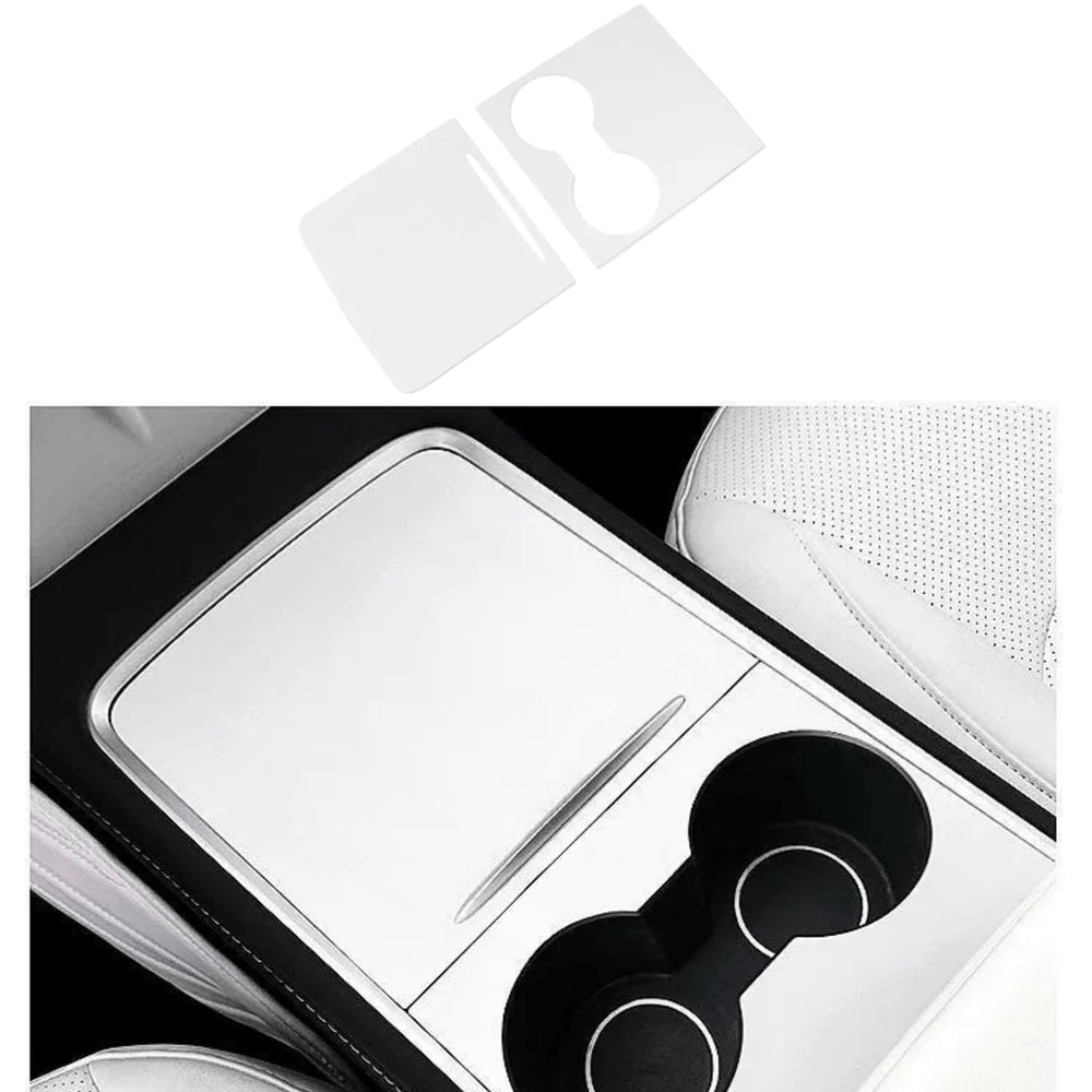 frani center console front view in white showing sleek protection and style
