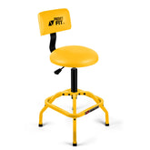 FreekyFit front view of shop stool showing stable frame and bright yellow finish