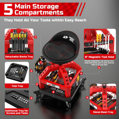 FreekyFit underside showing two tool trays for organized parts access