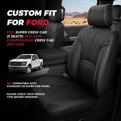 FREESOO rear seat wide view demonstrating full crew cab coverage