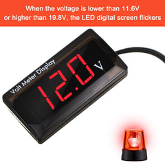 Frienda close-up of three-digit LED display delivering clear battery voltage readings