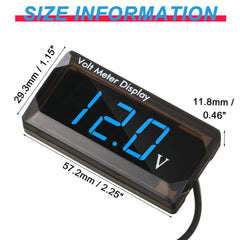 Frienda closeup three-digit LED display for fast readable voltage values