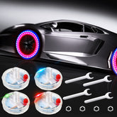 Frienda front packaging showing four valve-cap lights and wrench, highlights convenience