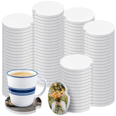 Frienda front view of package showing 100 ceramic cupholder blanks and quantity benefit