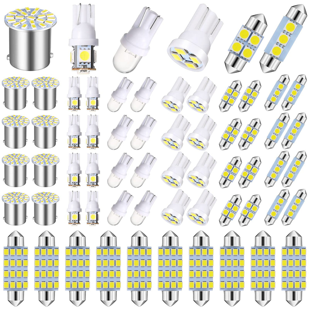 Frienda front packaging of 70-piece LED kit showing included bulb types and benefits