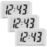 Frienda front view with three white clocks showing clear time for easy reading