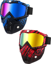 Frienda front view showing goggles and vintage styling for confident protection