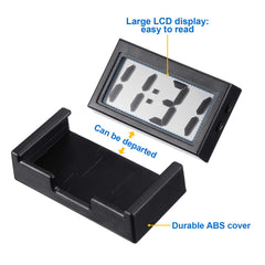 Frienda mini clock LCD closeup with large digits for quick time checks benefit