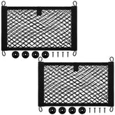 Frienda net front stretched across panel keeps items secure