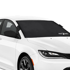 FrostGuard front view on windshield showing full-weather protection and quick morning savings