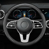 FSLPQP front view of installed steering wheel cover showing improved grip
