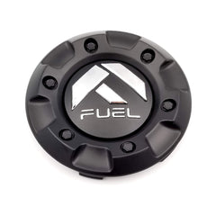 FUEL OFF-ROAD matte black center cap front view showing clean finish and easy replacement