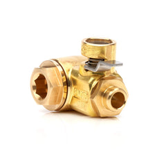 Fumoto F-107SX rotated outlet demonstrating flexible positioning benefit