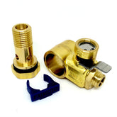 Fumoto F103SX front view showing compact valve for faster oil changes