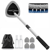 FurnisHIQ front view of cleaner kit showing handle, pads and bag for organized storage