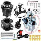FVRITO VM22 carburetor front view showing clean bore and mounting flanges for easy fit