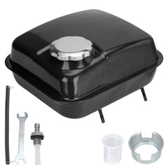 FVRITO front view fuel tank showing mounting positions and durable finish, improves reliability