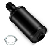 FVRITO muffler front view showing compact profile and reduced noise benefit