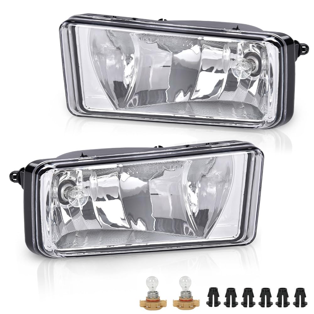 G-PLUS front view of fog light assembly showing clean OEM fit and improved visibility