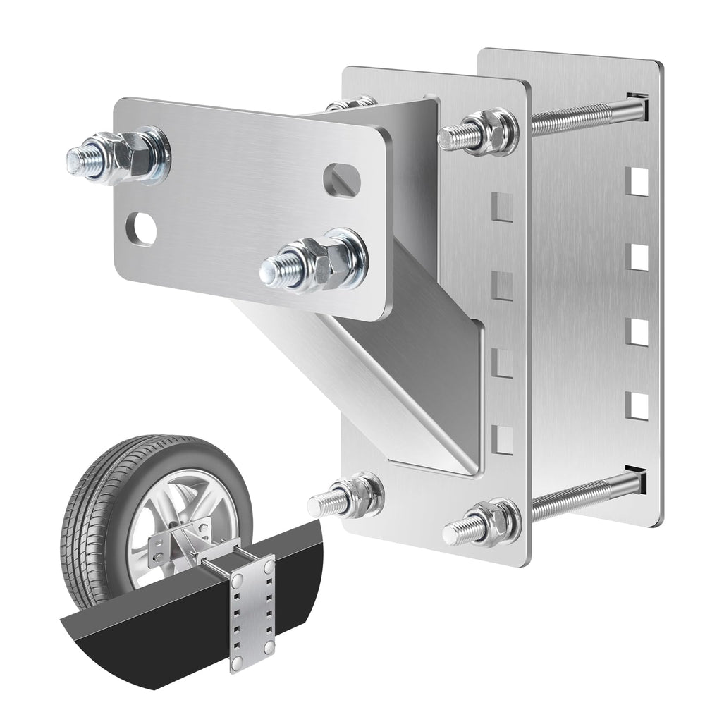 GADFISH front view of spare tire carrier showing secure mount and quick installation benefit