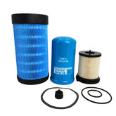 GaeaAuto front packaging of PM filter kit showing all three elements and label benefit easy identification