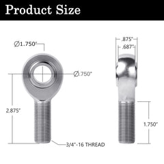 GaiRen threaded shaft and zinc jam nut spacers detail, illustrating secure adjustable locking