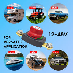 GANETZO side profile mounted on battery demonstrating space-saving vertical fit