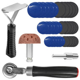 GAOLAOSY kit front layout showing patches and tools for quick repairs