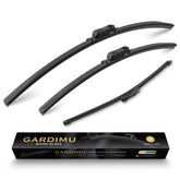 GARDIMU front wiper packaging showing full 3-piece set and compatibility